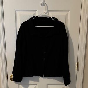 Women's Black Button Up Shirt